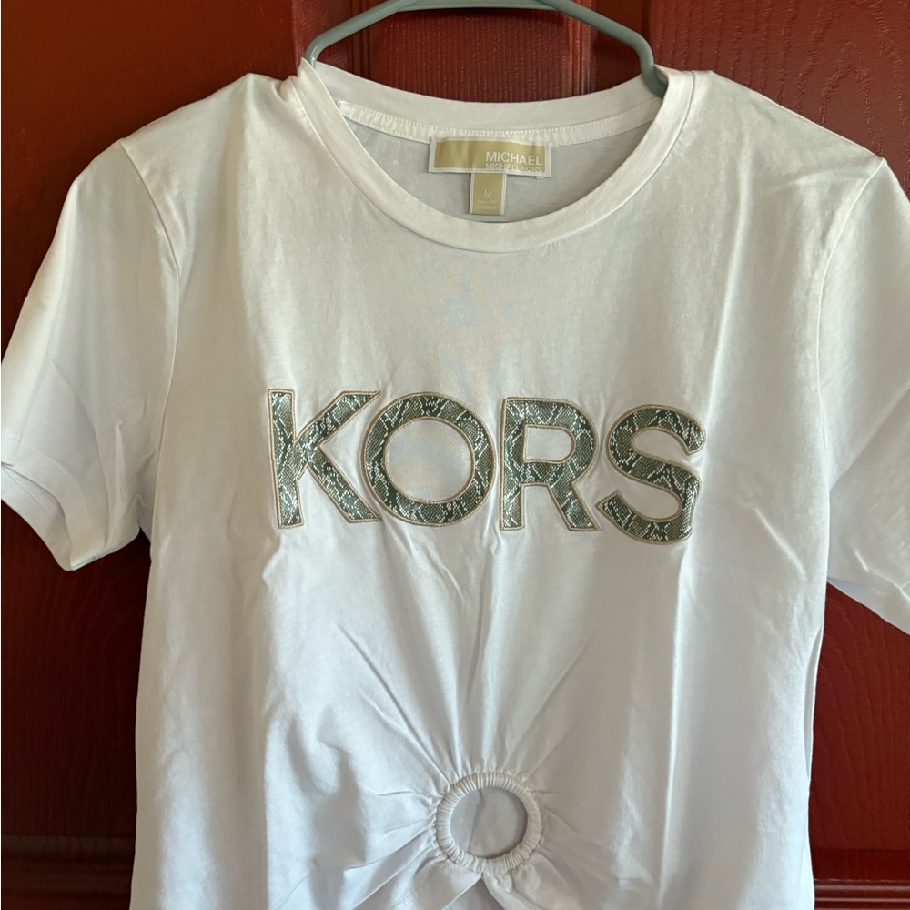Michael Kors Cream Crew Neck Tee